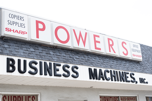 A powers machines store front