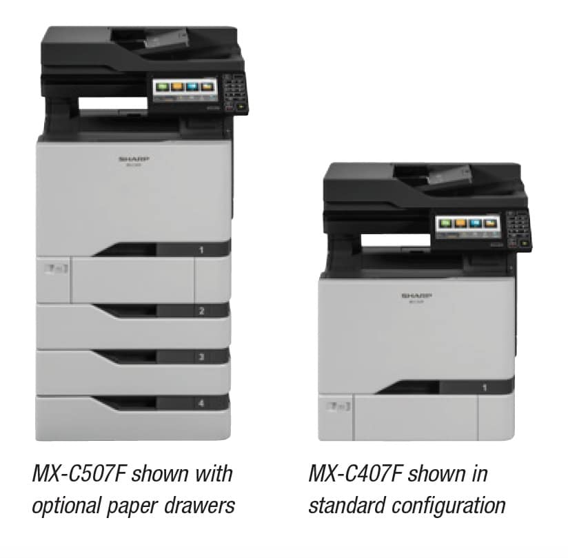 MX-C407F/MX-C507F sharp color copiers